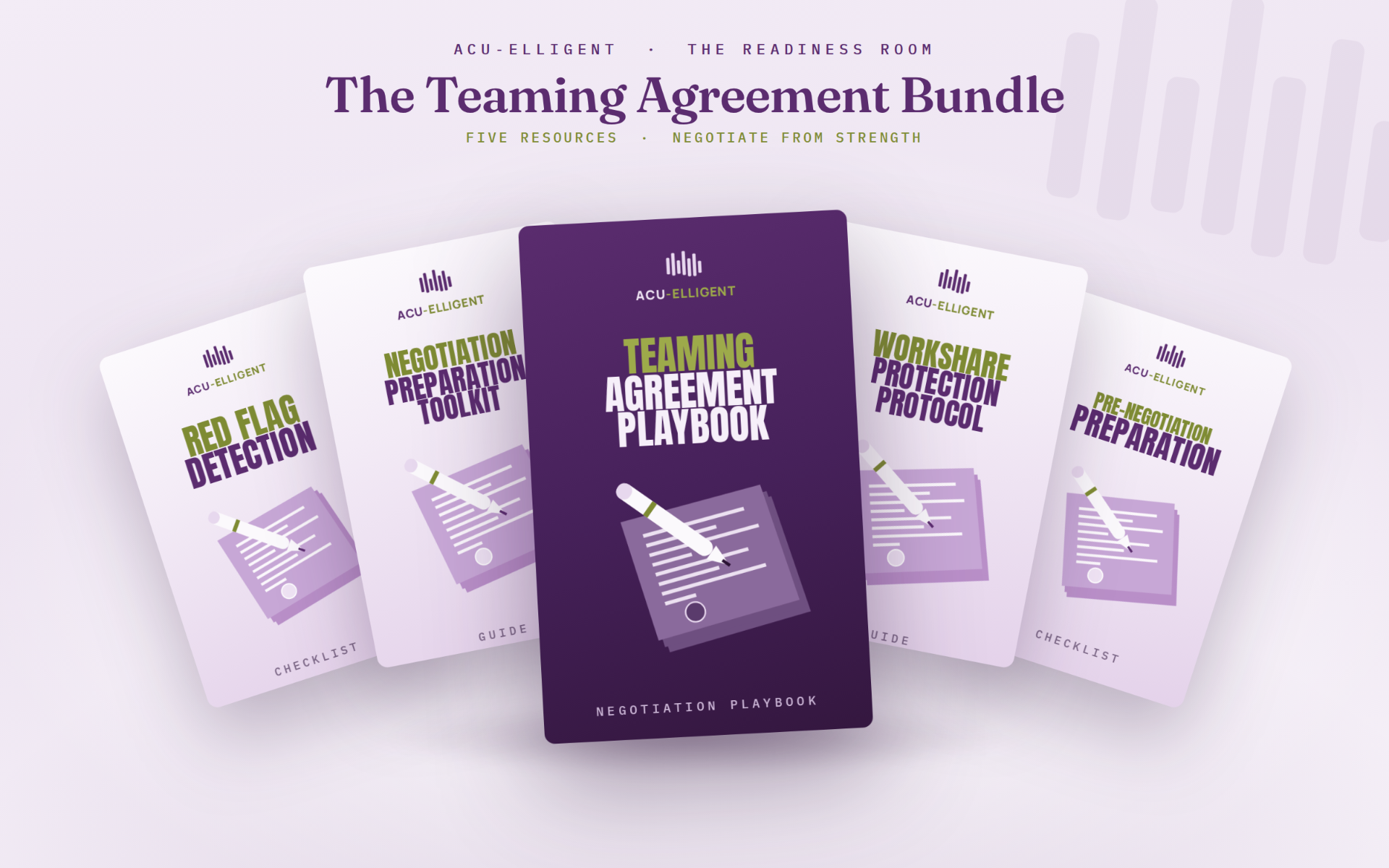 The Teaming Agreement Bundle — five guides and checklists fanned out